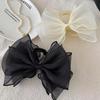 1pc Sweet Organza Reversible Bow Large Hair Claw Commuting Versatile Hair Accessory Suitable for Daily and Party Gatherings