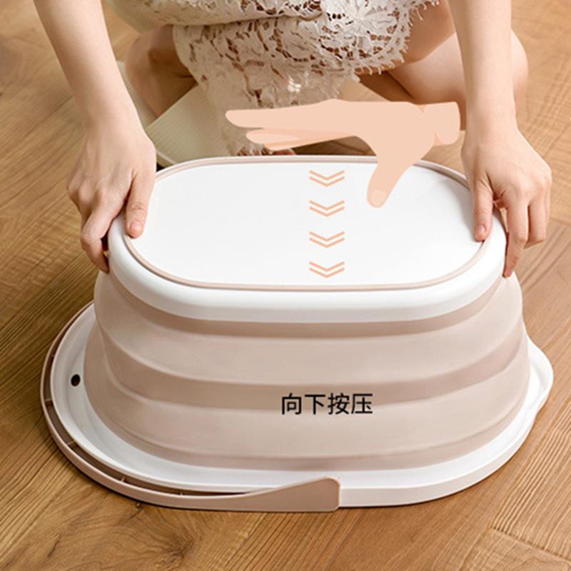 Sammenleggbar skittentøyskurv Utendørs ren bøtte Plast oppbevaringsboks for klær Diverse beholder Baderomsorganisator Tilbehør