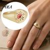 Exquisite Ring Finger Ring, Butterfly Heart Rabbit Pattern Band, Electroplated Technology for Lover Daily Wear Accessories Fine Workmanship