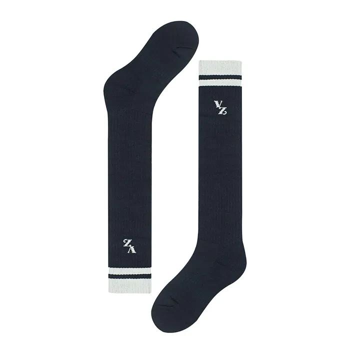 TWO LINE LONG SOCKS (NAVY)