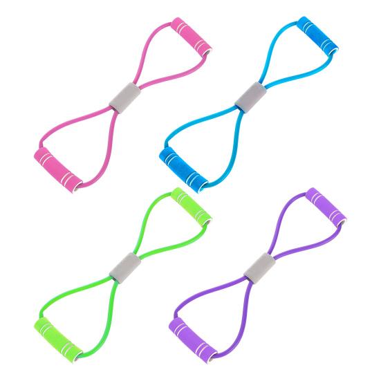 Figur 8 Modstandsbånd med Skridsikkert Håndtag Mænd Kvinder 8-formet Elastisk Træningsbånd Yoga Pilates Arm Ryg Skulder Træning Elastisk Reb