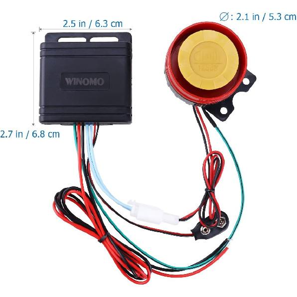 Motorcycle Alarm System Anti Theft Security System with Double Remote Control 12v Universal