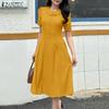 ZANZEA Lässiges Sommerkleid mit kurzen Ärmeln für Damen