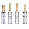 Preffair 4PCS Banana Plug Connector 24K Gold Plated Brass Banana Plug Connector for Speakers BA1451