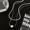 Double-Layered Love Snake Bone Necklace for Women - 2024 Summer Fashion, Japanese & Korean Style Versatile Clavicle Chain.