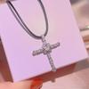 Temperament Necklace Women'S Tide Niche Lace Cross Pendant Personalized Collarbone Chain Simple Wedding Jewelry