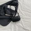 Women Mini Crescent Crossbody Bag Soft PU Leather Shoulder Bag Adjustable Strap Small Underarm Purse Casual Fashion Zipper Handbag