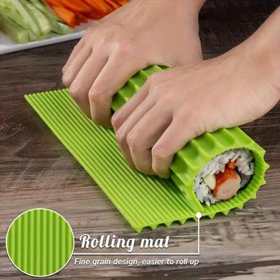 1pc Non-Stick Sushi Rolling Mat - Japanese Seaweed Rice Ball Maker for Homemade DIY Sushi - Perfect for Home, Restaurant, and Party Use