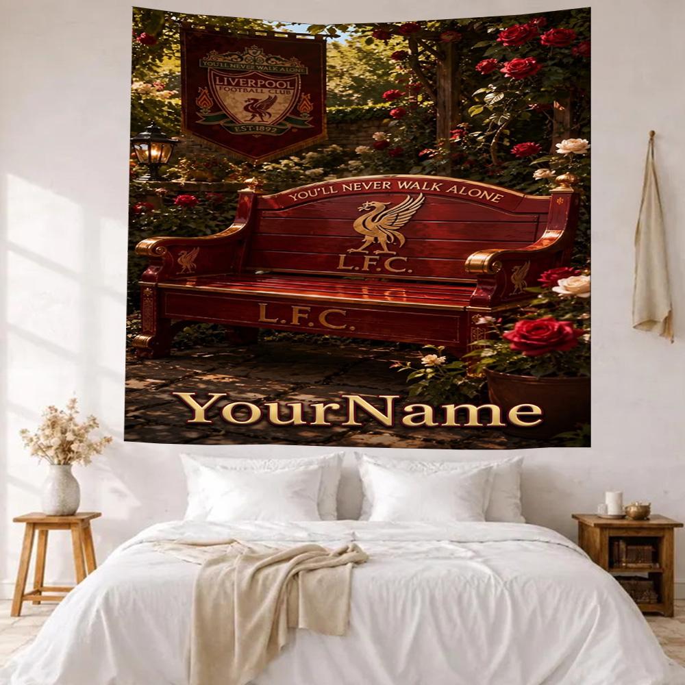Liverpool Custom Your Name Wall Decor Tapestry Art For Pet Memorial Birthdaywedding Party Backdrop Family Gift