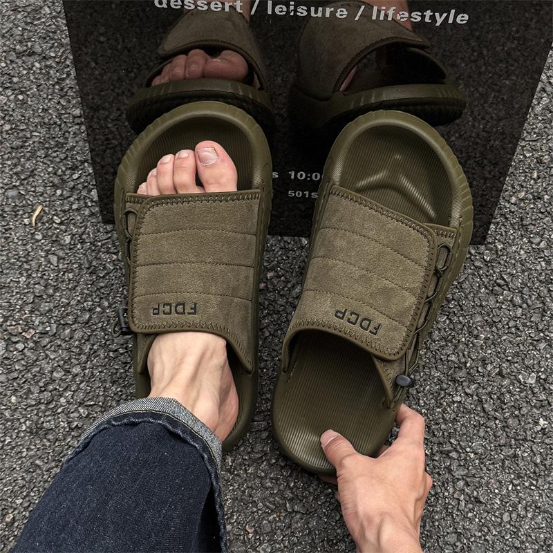 Sandals Men's Summer Outer Wear Sports Slippers New Fashion Platform Heightening Shoes Non-slip Beach Shoes 371295-J