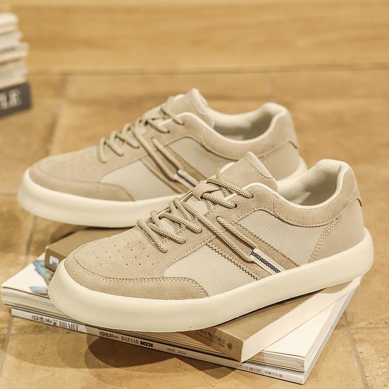 Fashion Suede Leather Men's Sneakers New Trend Casual Shoes Leisure Male Skateboard Footwear Non-slip Vulcanized Shoes Driving Trainers
