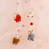 2Pcs/Set Felt Fawn Pendant Plush Doll Lovely Easy-cleaning Colorful Christmas Tree Elk Stuffed Toy for Gift