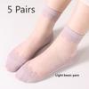 5 Paar Damen Frühling und Sommer Neue Mode Kristall Seidenstrümpfe In Zylinder Jacquard Socken