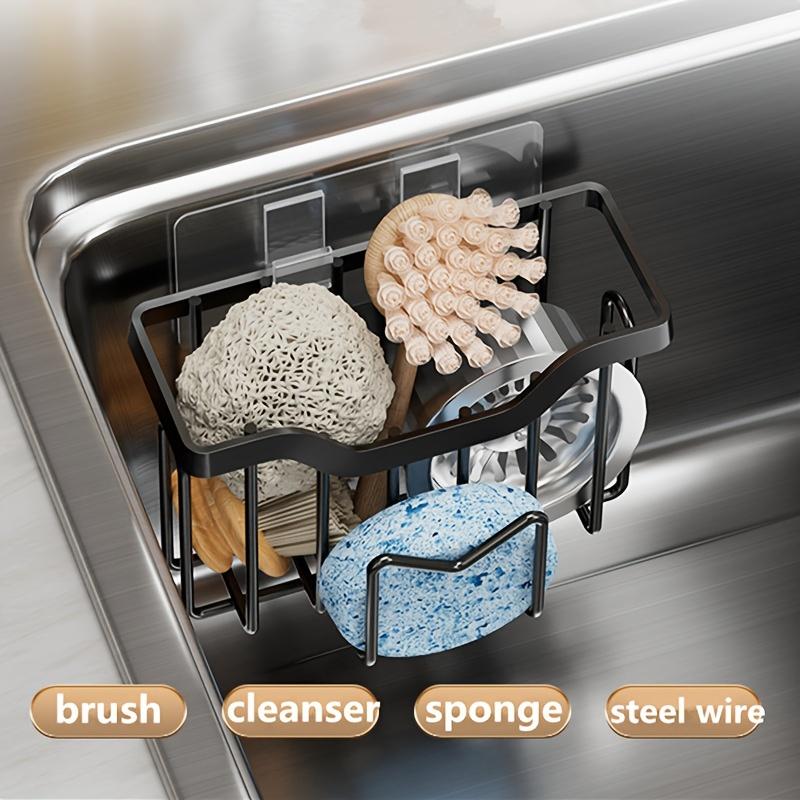 Stainless Steel Sink Drain Rack Dish Washing Cloth Pot Brush Storage Rack Stainless Steel Sponge Rack Drain Basket
