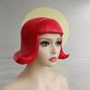 Comfortable To Wear Latex Mask Short Bob Rubber Colorful Hair Hats Novelty Overhead Masks  Festival