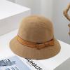 Face Small Bucket Hat Women Spring Autumn Winter Knitted Bow Elegant British Top Hat Versatile Fashion Sunshade Basin Hat