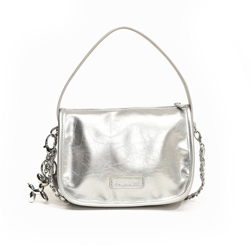 Portable Small Square Bag Women's New Fashionable Versatile Solid Color Shoulder Messenger Bag