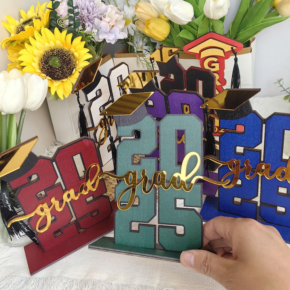 2025 Graduation Party Decorations Grad Congratulate Table Toppers for High School Graduation Party Favor Supplies Photo Props