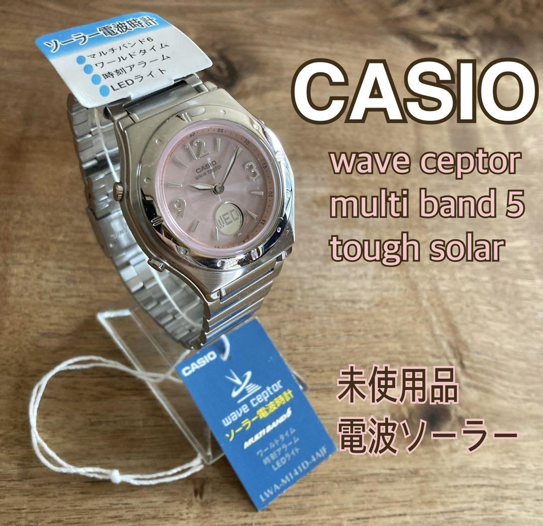 

[Б/У] CASIO Радио Солнечные Аналогово-цифровые Wave Ceptor Розовые Аналоговые Цифровые