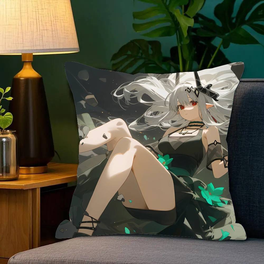 Mudrock Game A-Arknights Pillow Case Fashion Square Pillowcase Bedroom Sofa Room Ins Decoration Leisure