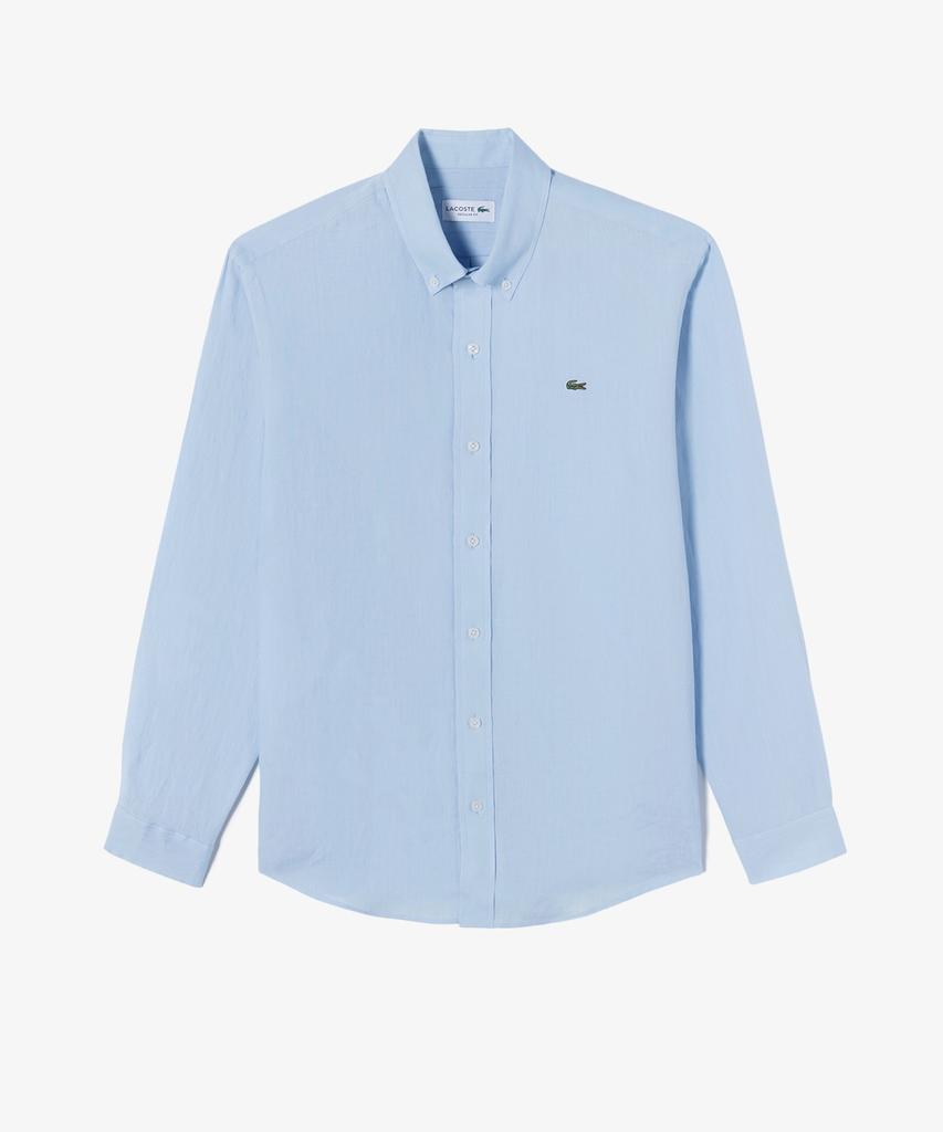 LACOSTE Men'S Solid Linen Shirt Ch769E-56G Hbp