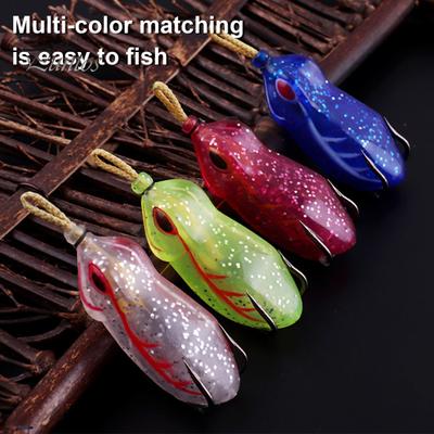 6CM/13G Soft Frog Lure with Sharp Hook Bionic Artificial Frog Bait Saltwater Freshwater Bass Snakehead Trout Fishing Accessories