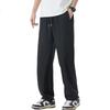 Foss Phil Men's Casual Pants, Spring And Summer Ice Silk Thin Simple Straight Comfortable Cool-Feeling Trousers, 008 Black L
