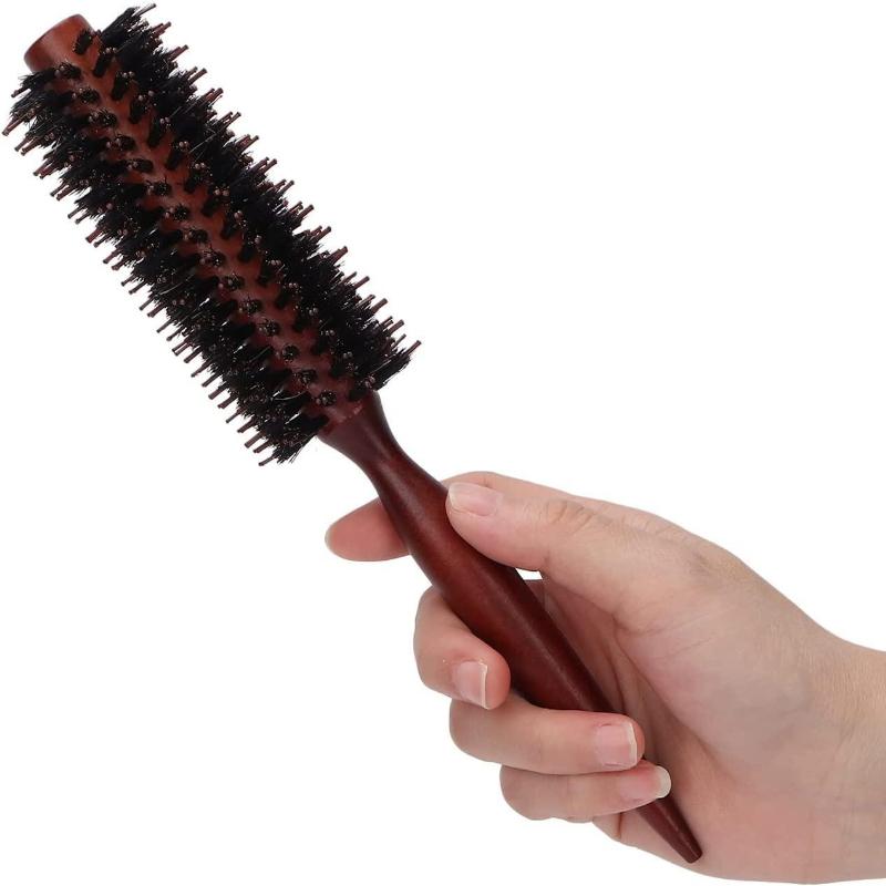 

Кругла щітка з дерев’яною ручкою Фен для завивки Рулон для завивки Щітка для волосся Антистатична кругла щітка