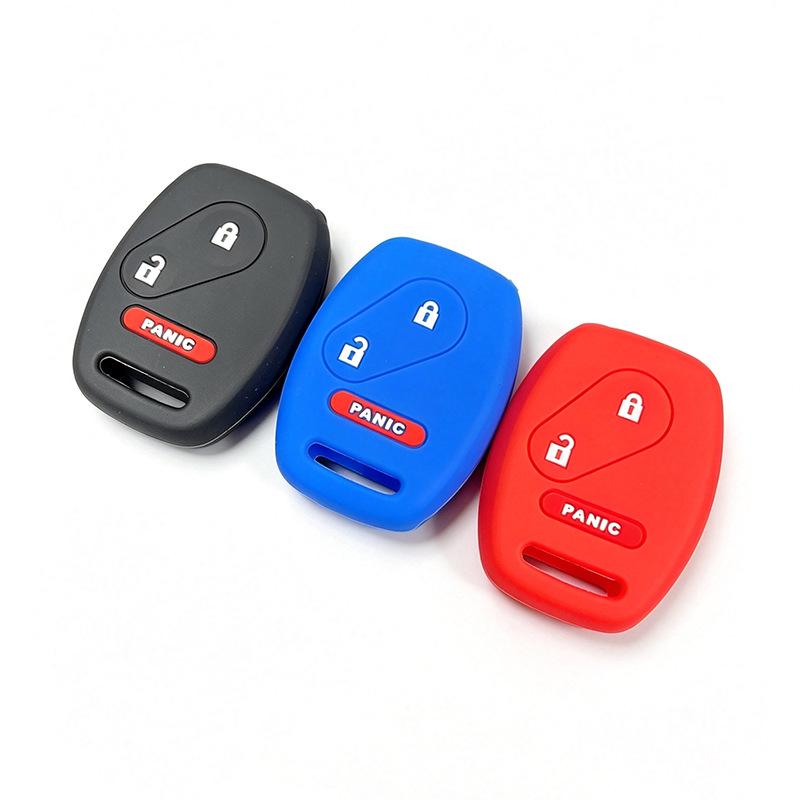 Compatible Honda CR-V Key Fob Soft Rubber Full Coverage 3/4 Button Remote Cover