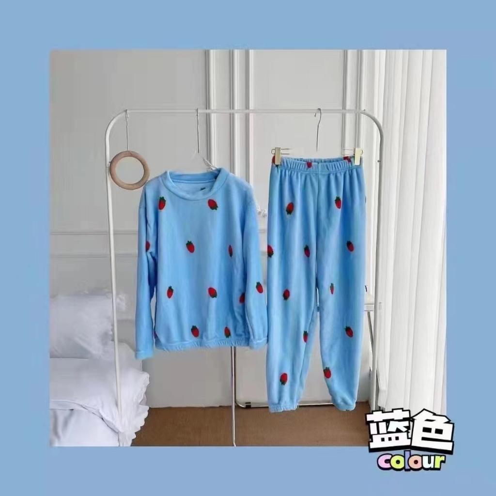 Autumn and Winter Coral Fleece Pajamas for Women, Thick and Warm Flannel Long Home Wear, Fashionable Plus Size Cardigan Set