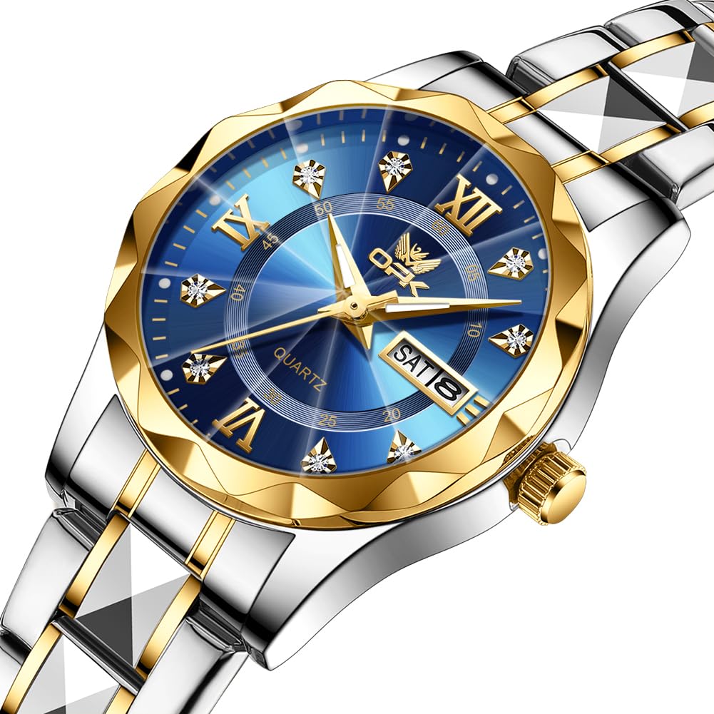 OPK Women's Watch Quartz Wristwatch Popular Simple Elegant Lightweight Easy to Read Waterproof Luminous blue