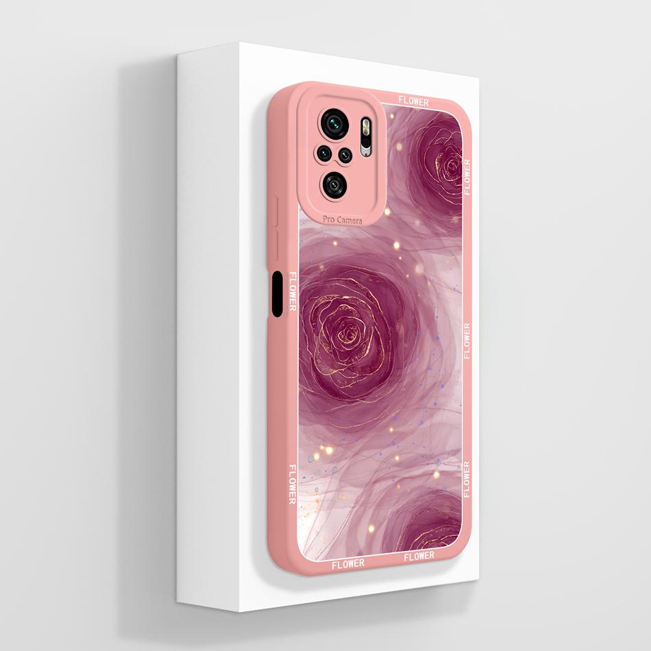 For Redmi Note 10 10T 10S Case Fantasy Color Flowers Phone Shell For Xiaomi Redmi Note10 4G 5G Soft Liquid Silicone Back Covers