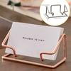 Professional Metal Card Organiser For Business Meeting And Conference Desktop Business Card Display Stand Hold 70 Sheets