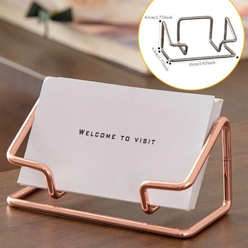 Professional Metal Card Organiser For Business Meeting And Conference Desktop Business Card Display Stand Hold 70 Sheets