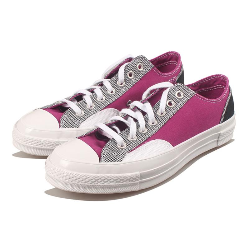 Converse 1970s Chuck Ox Cactus Retro Versatile Low-top Canvas Shoes Unisex Purple and White