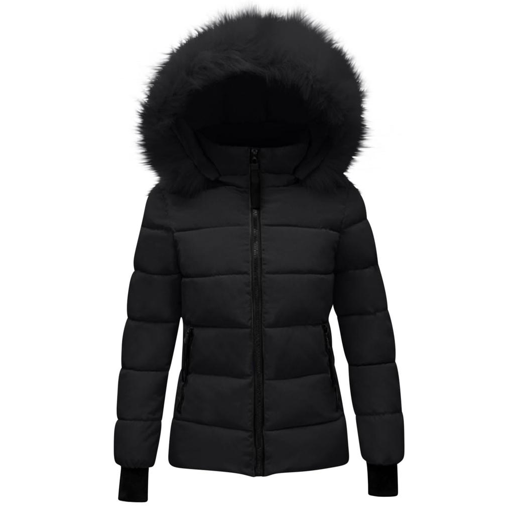 Winter Coat Women's Warm Jacket  Women's Long Sleeve Winter Coat With Pocket