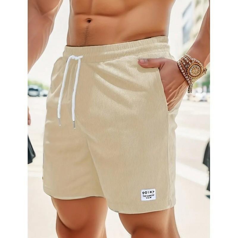 Summer Men Corduroy Shorts Casual Lightweight Loose Fit Men's Beach Board Shorts Short Pants Trousers