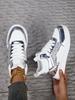 Spring and Autumn Leather Surface Sneakers Waterproof Casual Shoes White Running Shoes Student Fashionable Shoes White Sneakers Unisex Shoes Tennis