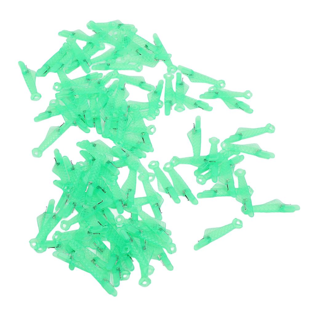 100PCS Fish Type Needle Threader Plastic Portable Fish Mouth Sewing Machine Needle Threader Green
