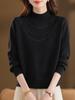 Winter-Strickpullover mit halbem Kragen für Mütter - Vielseitiges Herbst-/Winter-Pullover-Oberteil für Frauen mittleren Alters und ältere Frauen