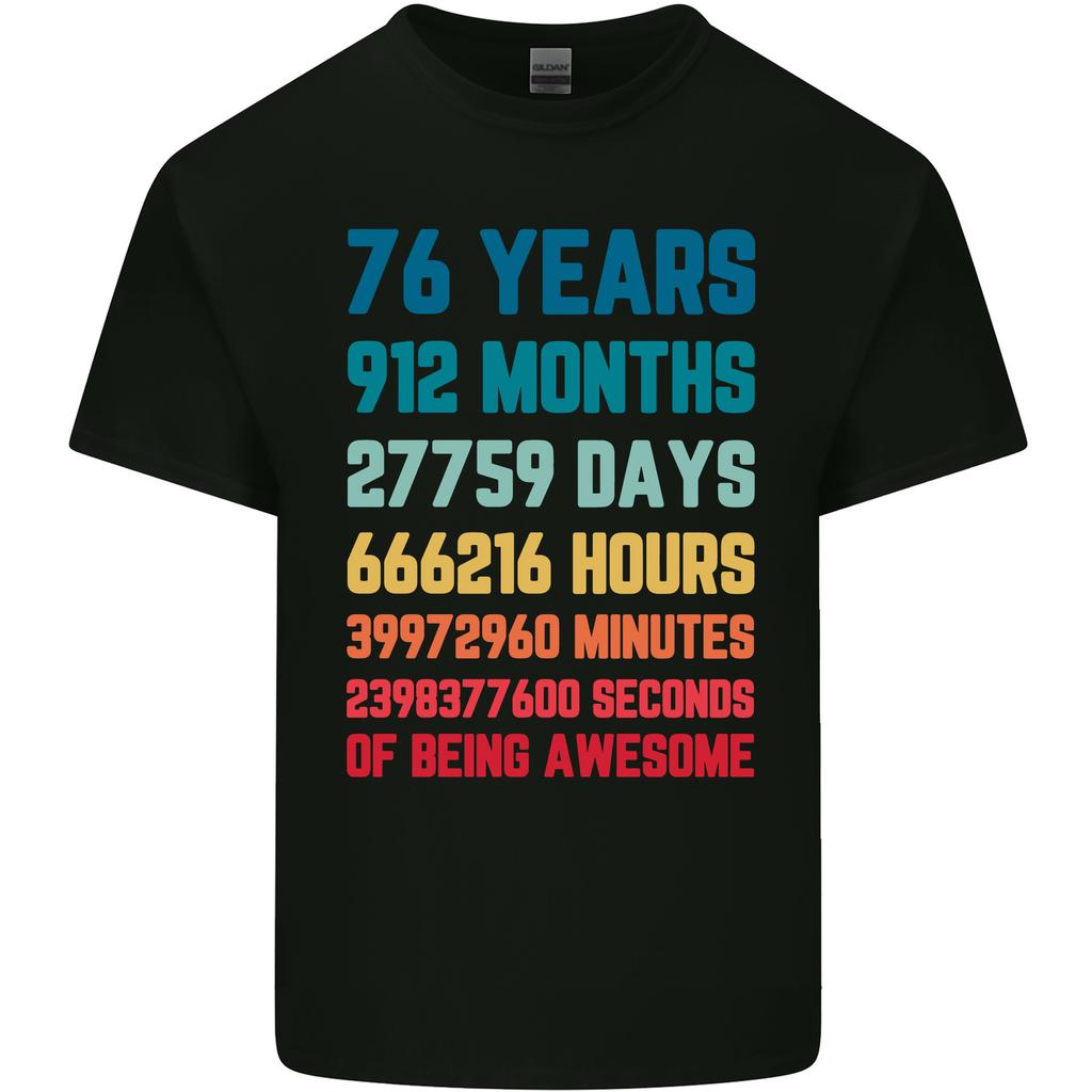 76th Birthday 76 Year Old Unisexs Light Cotton TShirt