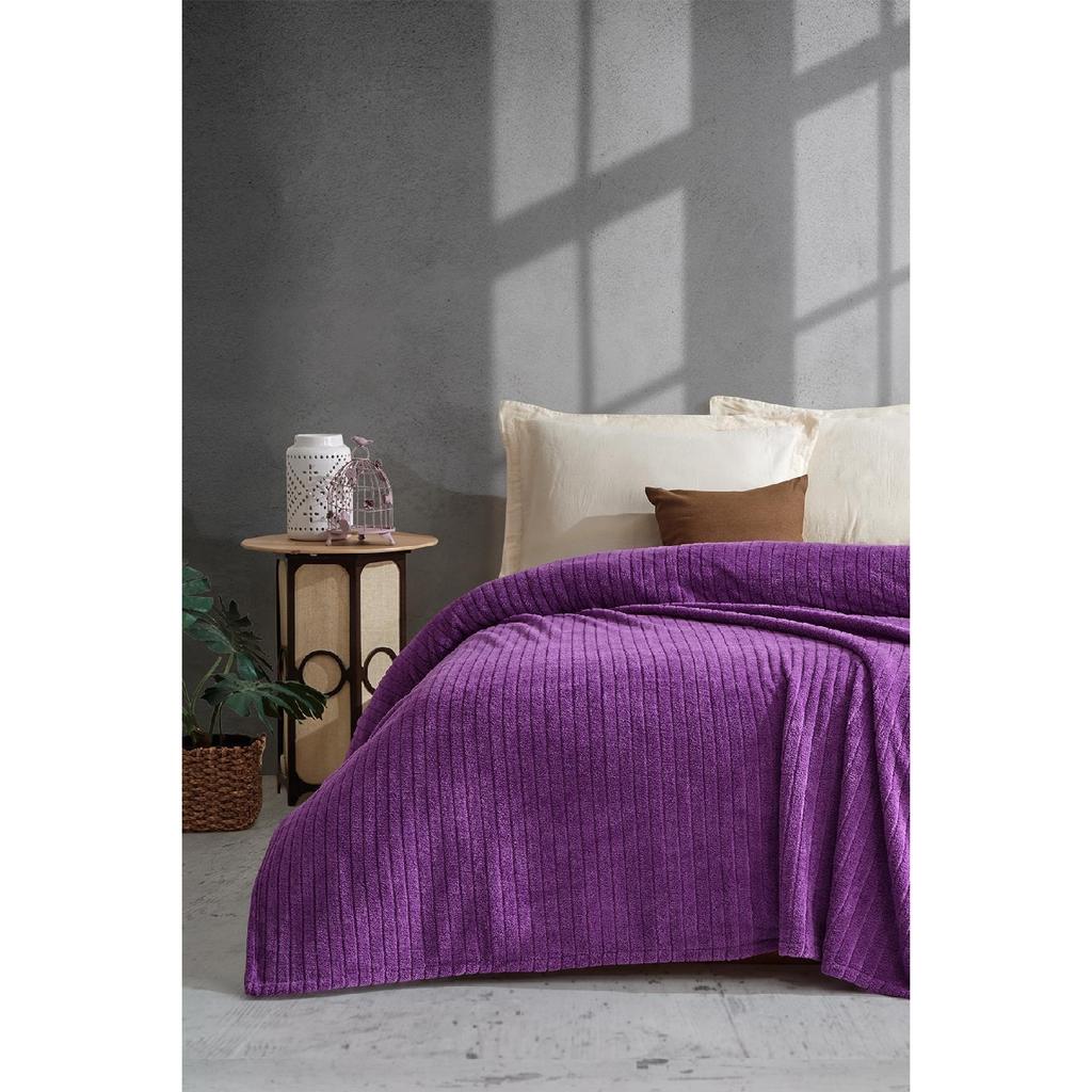 Bequem | Gestreifte Wellsoft-Einzeldecke