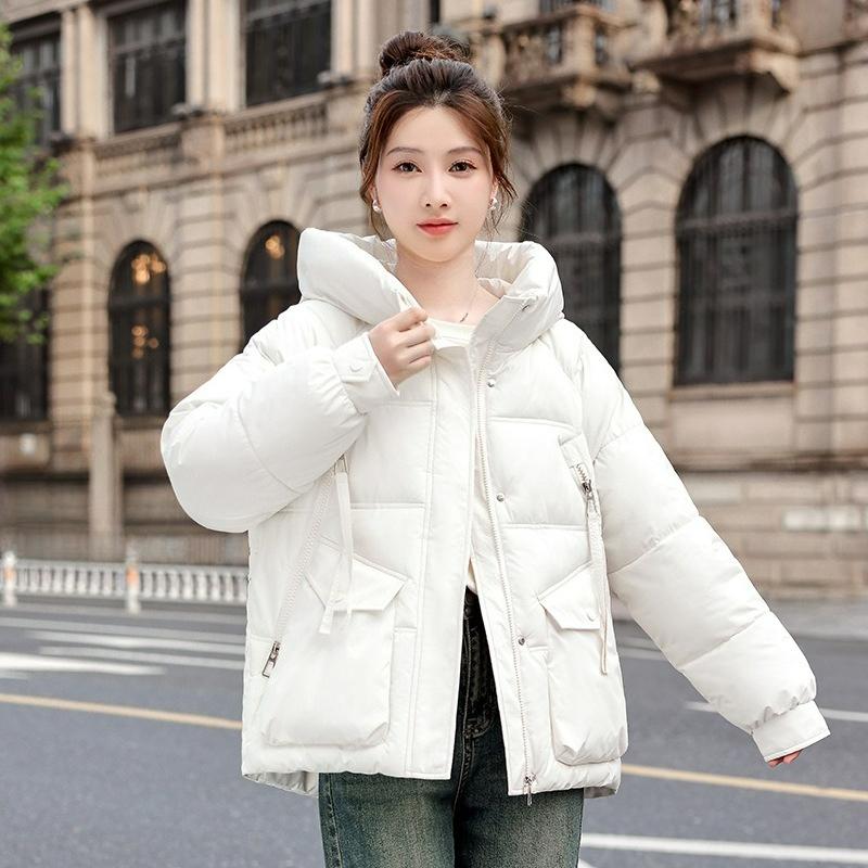 Cotton-padded Winter Cotton-padded Women's Hooded Thickened Warm Fashion Small Bread-cloth Jacket