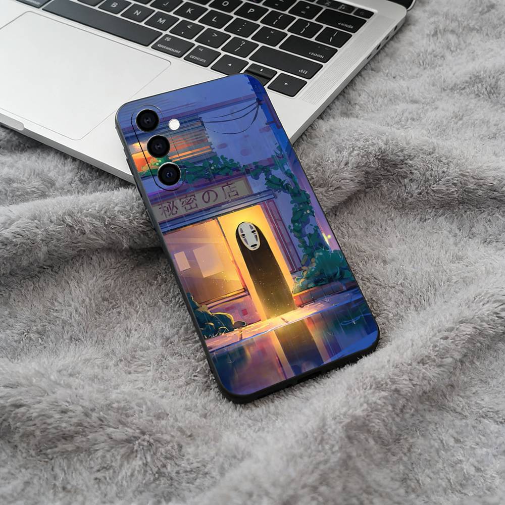 Hot-S-A-Spirited Away Phone Case For Samsung Galaxy A73,A71 A72,A70,A53,A52,A51,Soft Silicone Black Cover