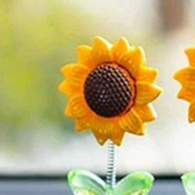 

Подсолнух Качающаяся Голова Украшение: Исцеляющий цветок для украшения приборной панели автомобиля или зеркала заднего вида