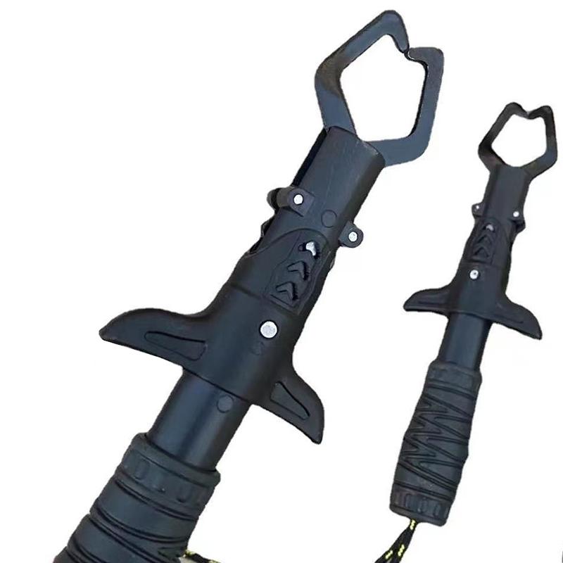 Portable Aluminum Alloy Fishing Lip Gripper with Weight Scale Fish Plier Hand Grip Hook Gripper for Angling Accessories