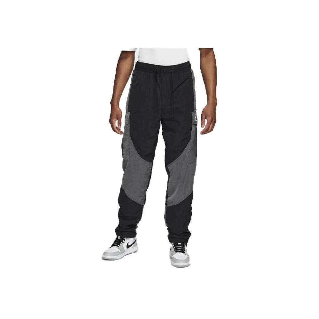 Jordan Pure Color Spliced Woven Pants Men Bottoms Black Gray DH3291-010