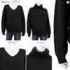 Kobe Lettuce Drop Shoulder Simple Loose Knit Top Free Size Turtleneck Yellow [N701]
