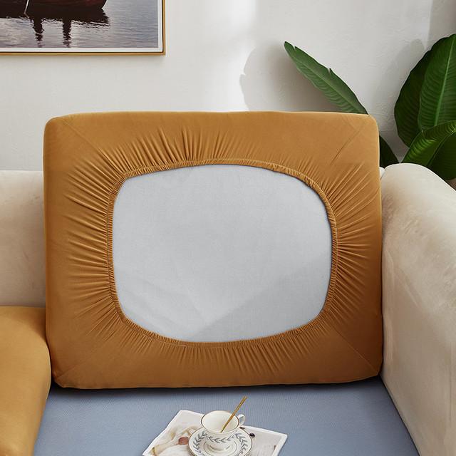 Sofa-Sitzkissenbezug, Stuhlbezug, waschbar, Polyester, Haustiere, Kindermöbelschutz, elastisch, abnehmbar, einfarbig