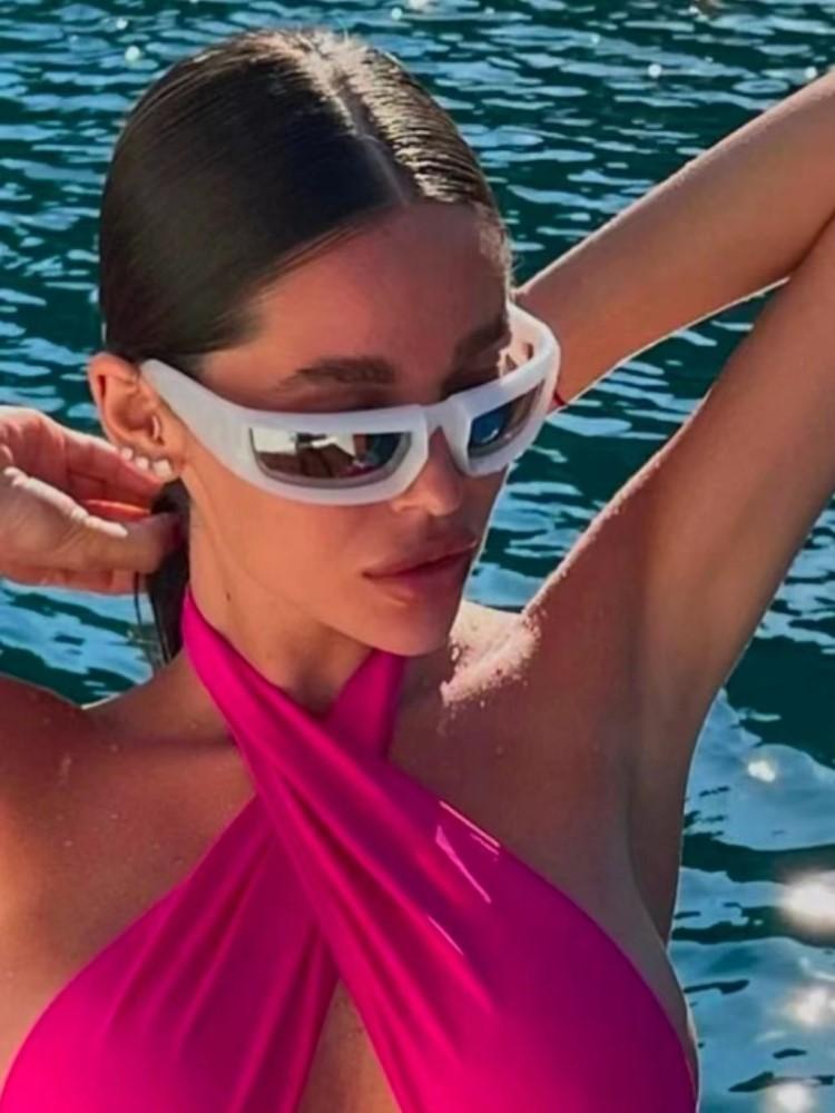 New Steampunk Sport Sunglasses Goggle Trend Women Y2k Mirror Sun Glasses Men Punk Shades Eyewear Unisex Outdoor Eyeglasses UV400